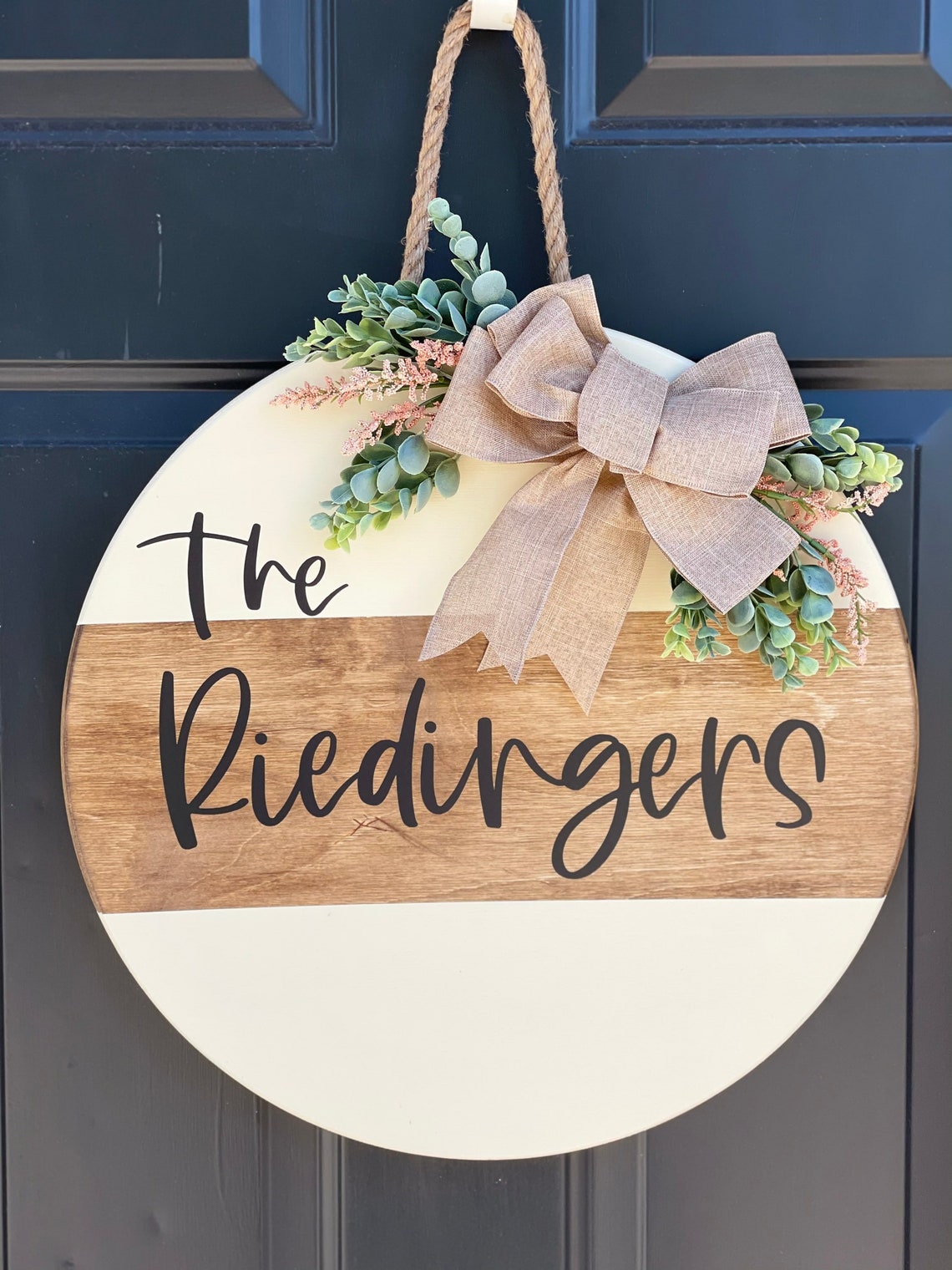 Personalized Door Hanger Custom Door Hanger Last Name Sign Etsy