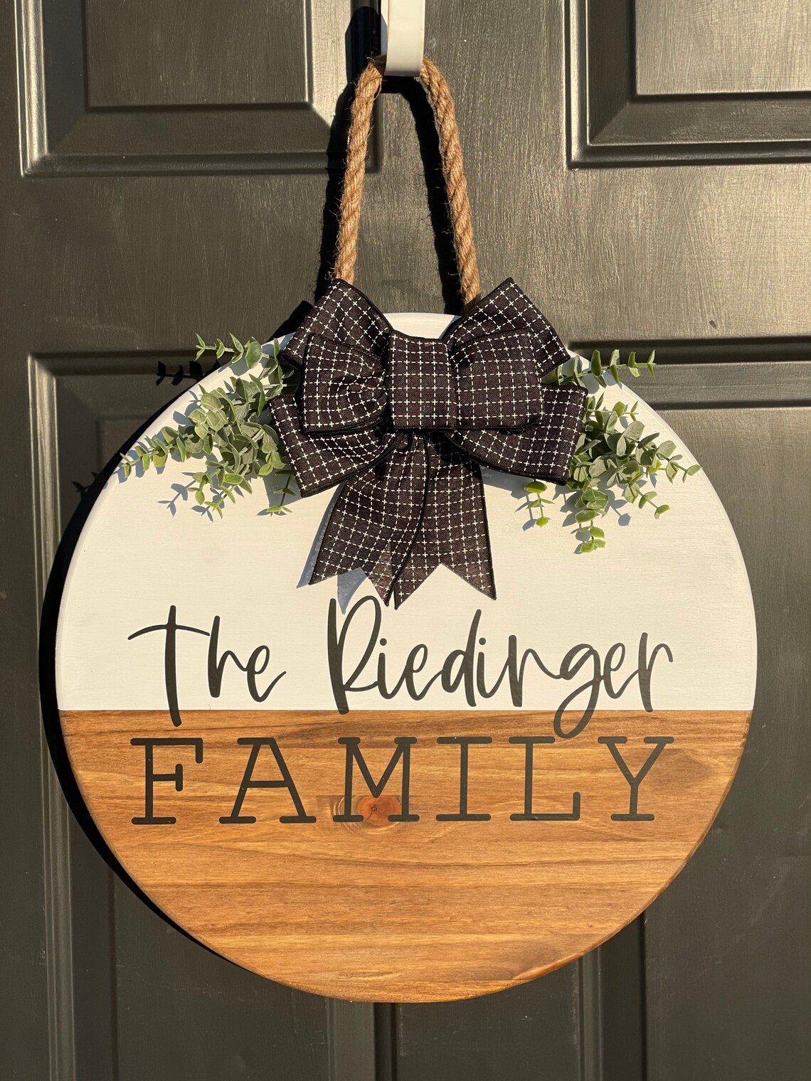 Personalized Door Hanger Custom Door Hanger Last Name Sign Etsy