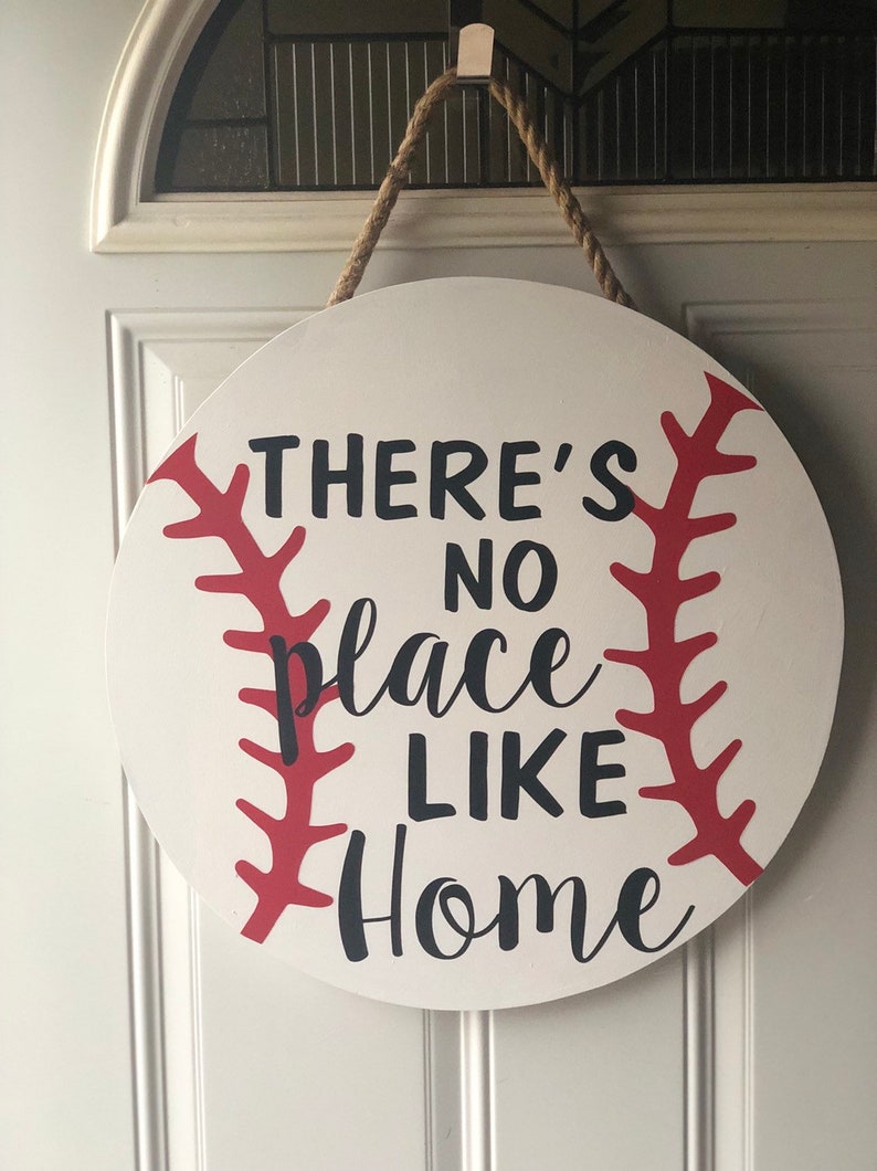 Door Hanger Door Decor Round Door Hanger Summer Door Decor Door Sign Baseball Door Hanger Summer Door Hanger