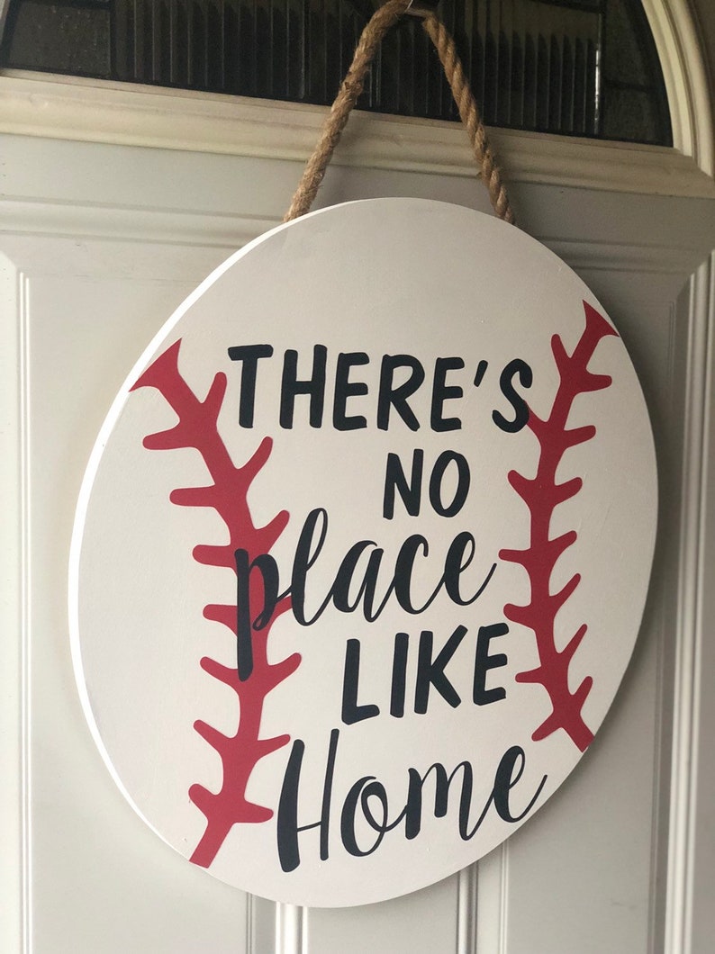 Door Hanger Door Decor Round Door Hanger Summer Door Decor Door Sign Baseball Door Hanger Summer Door Hanger