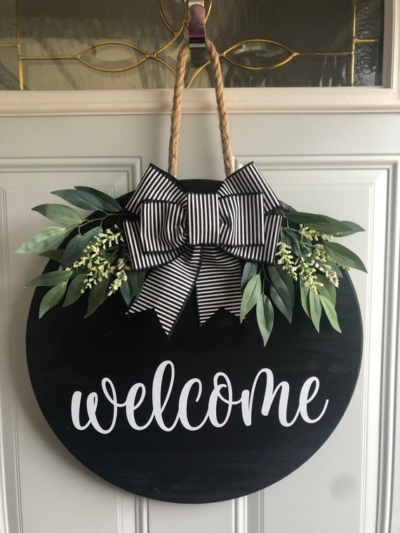 Round Door Hanger Door Hanger Door Decor Door Sign