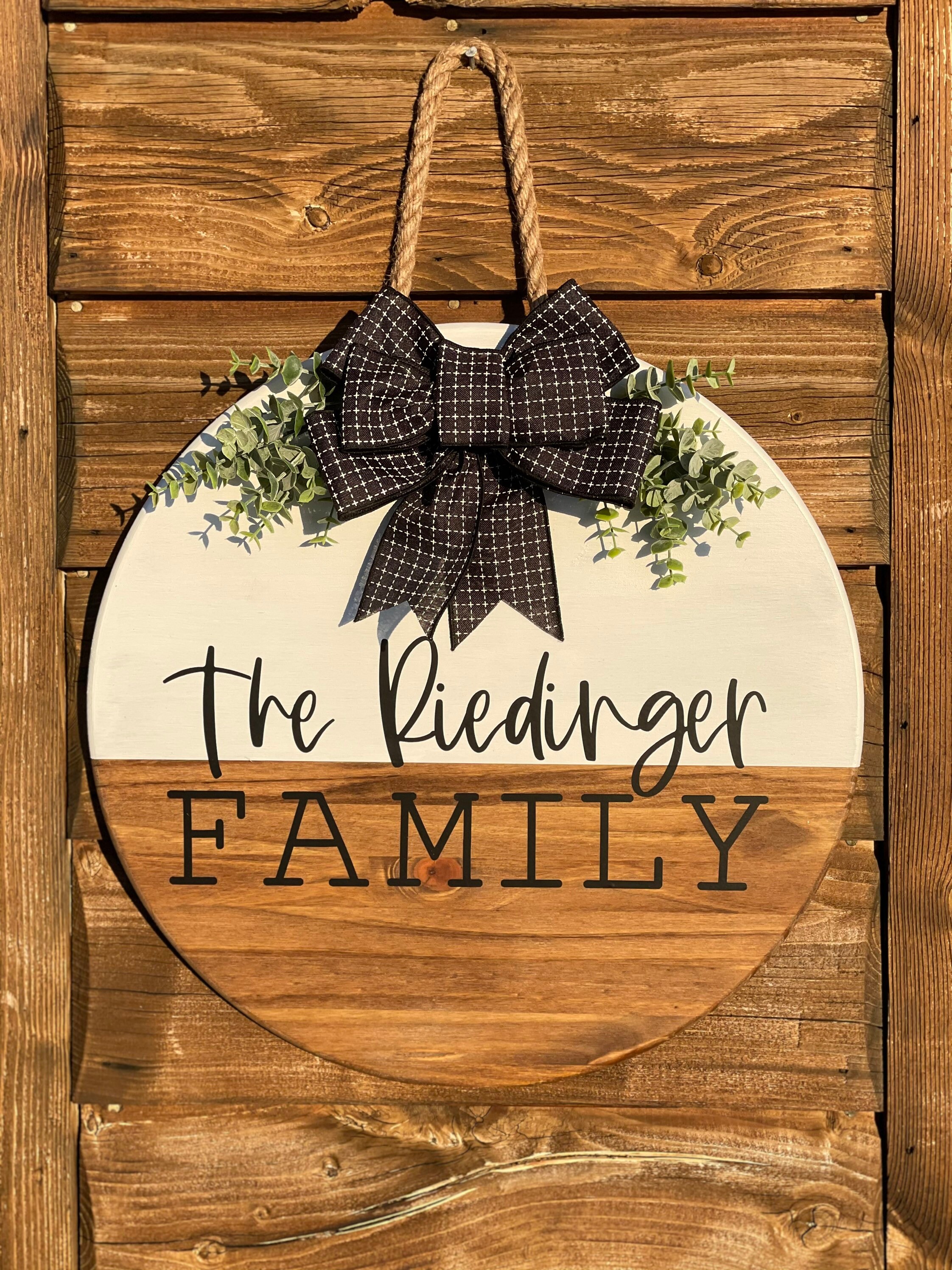 Personalized Door Hanger Custom Door Hanger Last Name Sign Etsy