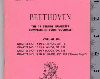Lea Pocket Scores (LPS) No. 64 Beethoven The 17 String Quartets Volume IV