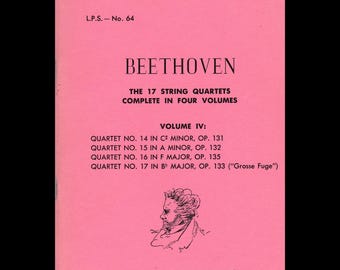 Partituras de bolsillo Lea (LPS) n.º 64 Beethoven Los 17 cuartetos de cuerda Volumen IV