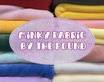 Minky Fabric Bundle by the Pound, designer quality cuddle quilting scraps, scrap sewing grab bag, custom plushie, remnants mystery box, soft