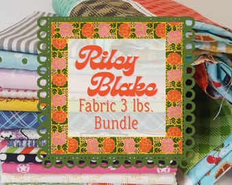 Riley Blake Designs Scrap Fabric Bundle 3 Pound Grab Bag, Lori Holt, jelly roll, designer quilting cotton, vintage reproduction mystery box