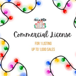 Commercial license - license for digital download 1 listing up to 1,000 sales