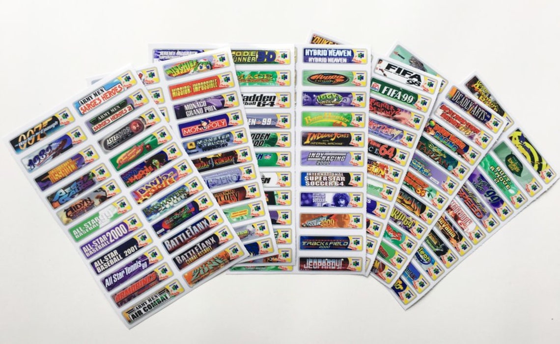 Nintendo 64 N64 End Labels custom Labels for All 296 Nintendo - Etsy