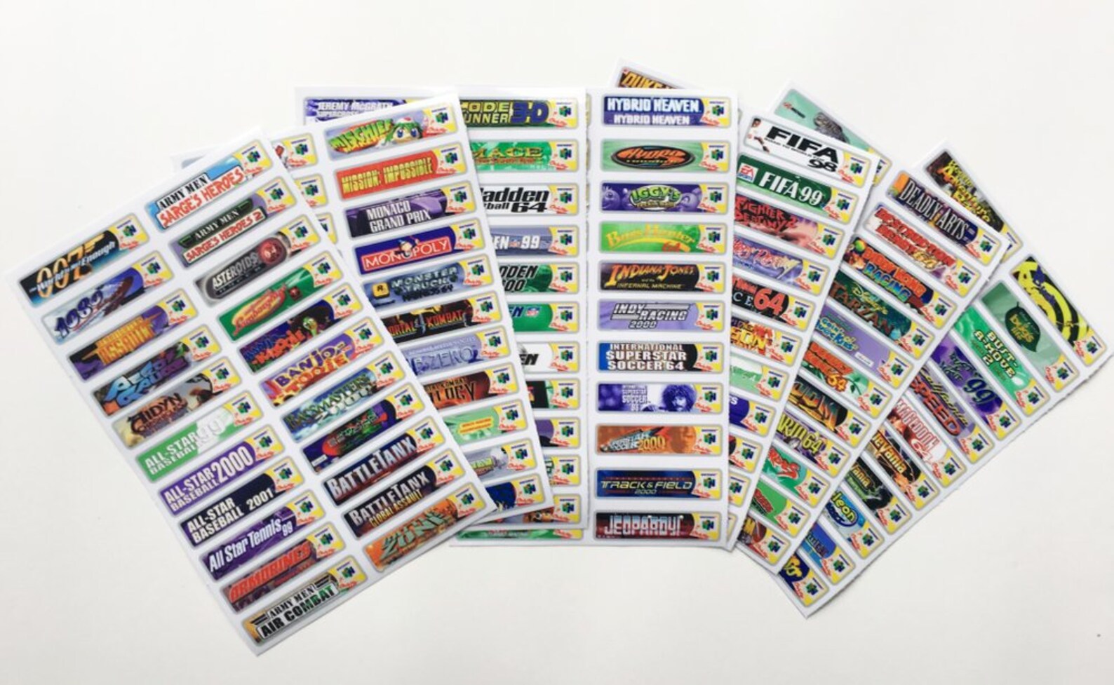 Nintendo 64 N64 End Labels custom Labels for All 296 Nintendo Etsy