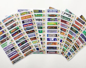 Nintendo 64 N64 End Labels (Custom labels for all 296 Nintendo 64 games) + homebrews, Variants & European Exclusives included