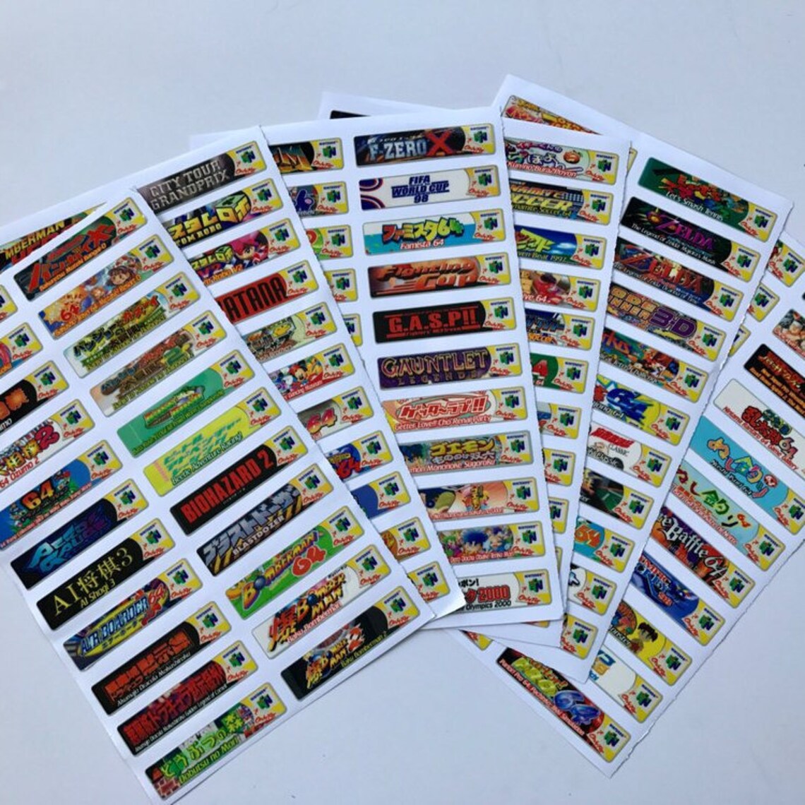 Japan Nintendo 64 N64 Sticker End Labels For All 196 Custom | Etsy