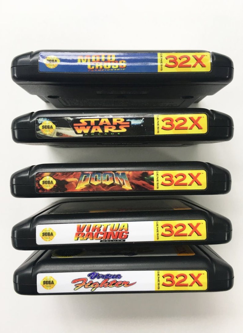 Sega Genesis 32x Sticker Labels For All 34 Custom Cartridge Etsy