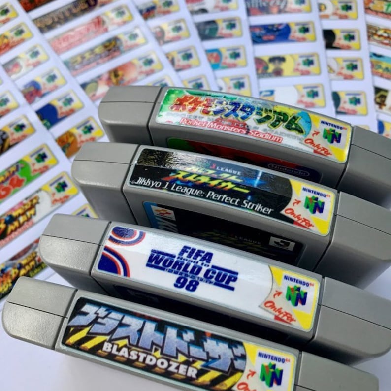 Japan Nintendo 64 N64 Sticker End Labels for All 196 Custom - Etsy