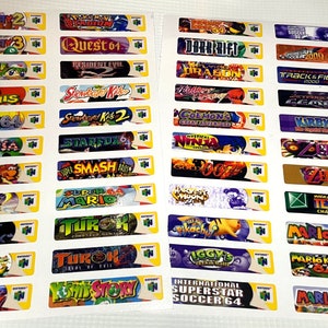 Japan Nintendo 64 N64 Sticker End Labels (for All 196 Custom Japan Game ...