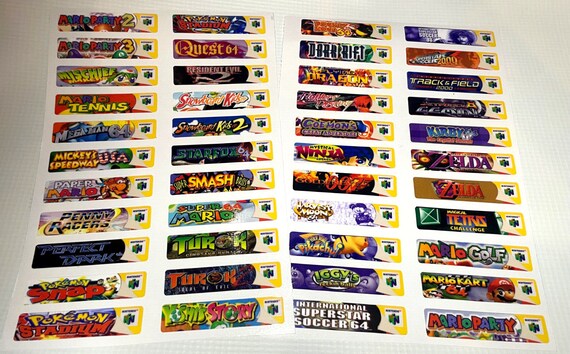 Japan Nintendo 64 N64 Sticker End Labels (for All 196 Custom