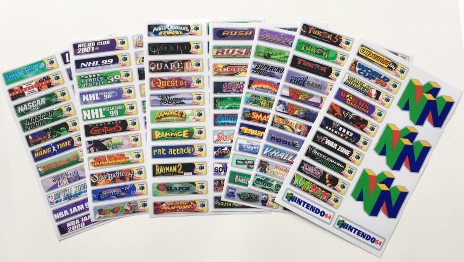 Nintendo 64 N64 End Labels custom Labels for All 296 Nintendo Etsy