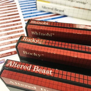 Sega Master System Sticker End Labels (For All 114 Custom Cartridge Stickers)