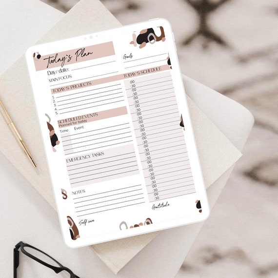Daily Weekly Monthly Planner - Digital Product for Organization and Goal Achievement