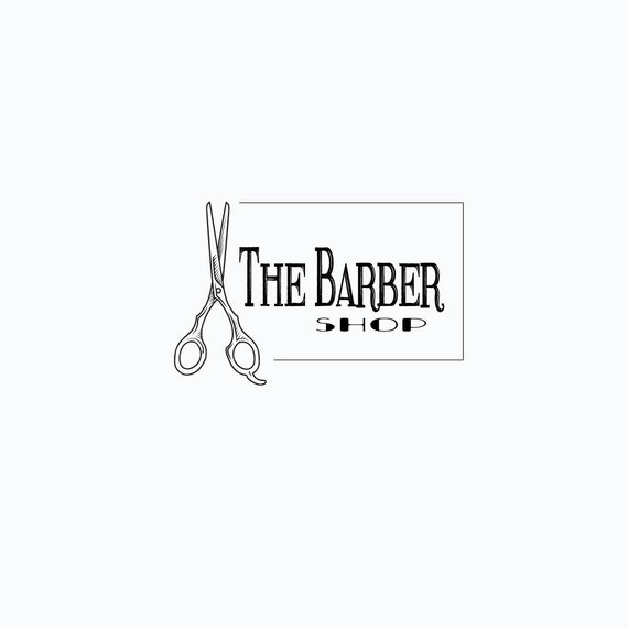 Barber Logo Barbershop Salon Haircut Hair Cut Hairstyle Etsy