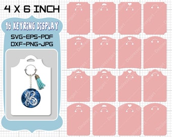 Download Print Cut Keychain Display Card Etsy