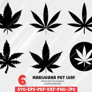 Marijuana Pot Leaf SVG, Marijuana Leaf, Cannabis Leaf SvG, Weed PnG, Cut File for Cricut and Silhouette Cutter.