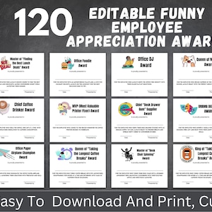 Quirky Employee Recognition Certificates:Celebrate the Funniest Moments with this 120 Certificates | Funny Award Certificates!