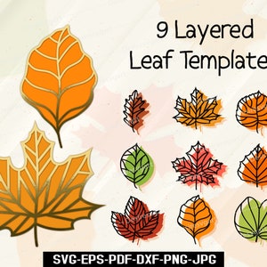 Hoja de otoño svg, Hoja de otoño svg, Hoja svg, Hoja en capas svg, Hojas svg, hoja de esqueleto svg, clipart de hoja, cortada con láser svg, hoja svg, plantas svg