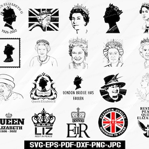 Queen Elizabeth II | london bridge is down | queen elizabeth seal Svg | Png | Pdf | svg for Cricut | Silhouette Studio