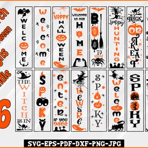 Willkommensschild, Halloween Porch Sign SVG Bundle, Fall Porch Sign SVG Bundle, Halloween SVG, Halloween Vertikales Schild svg, Veranda Schild