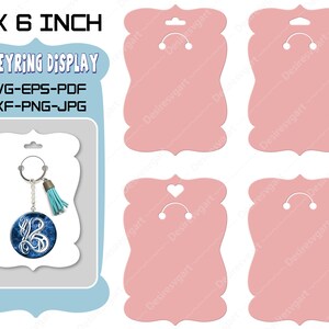 Keyring Display Card Template, Keyring Display Card Svg, Keychain Svg ...