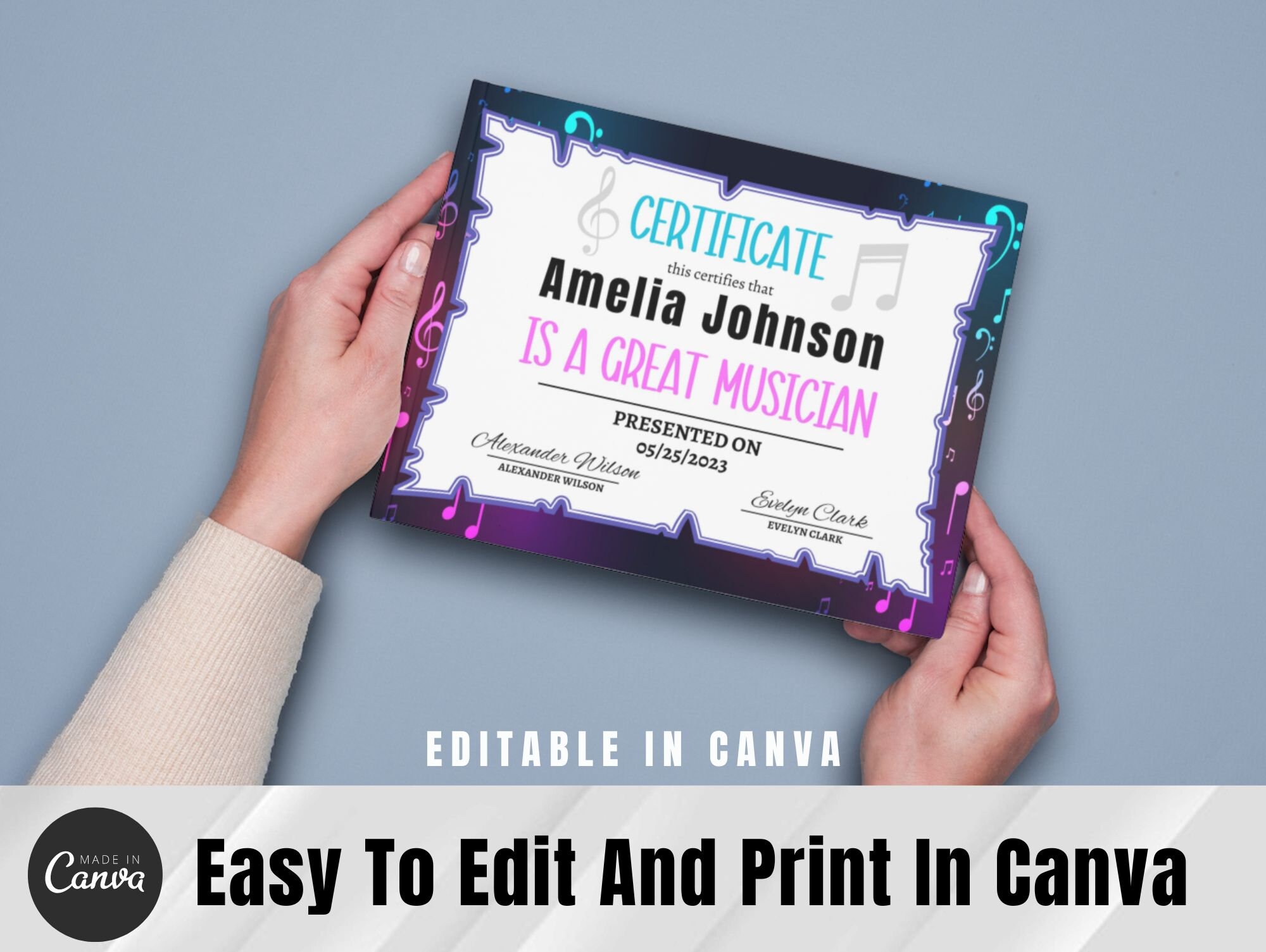 Editable School Certificates in Canva, Elementary Classroom Award ...