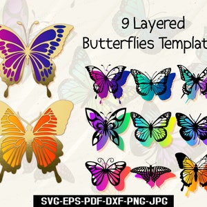 Butterfly SVG, Butterflies SVG, Butterfly silhouette, lasercut svg, svg bundle, Butterfly png, svg files for cricut, laser cut file