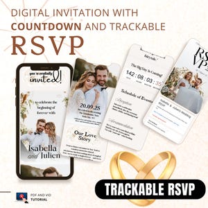Trackable RSVP Wedding Website Template | Canva Wedding Invitation | RSVP Google Form | Countdown Timer | Digital Wedding Website