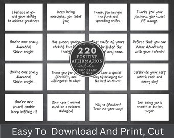 Positive Affirmation Cards, Gratitude Cards for Employees, Employee Appreciation Cards, Positivity Quote Note Cards, Coworker Gift Card