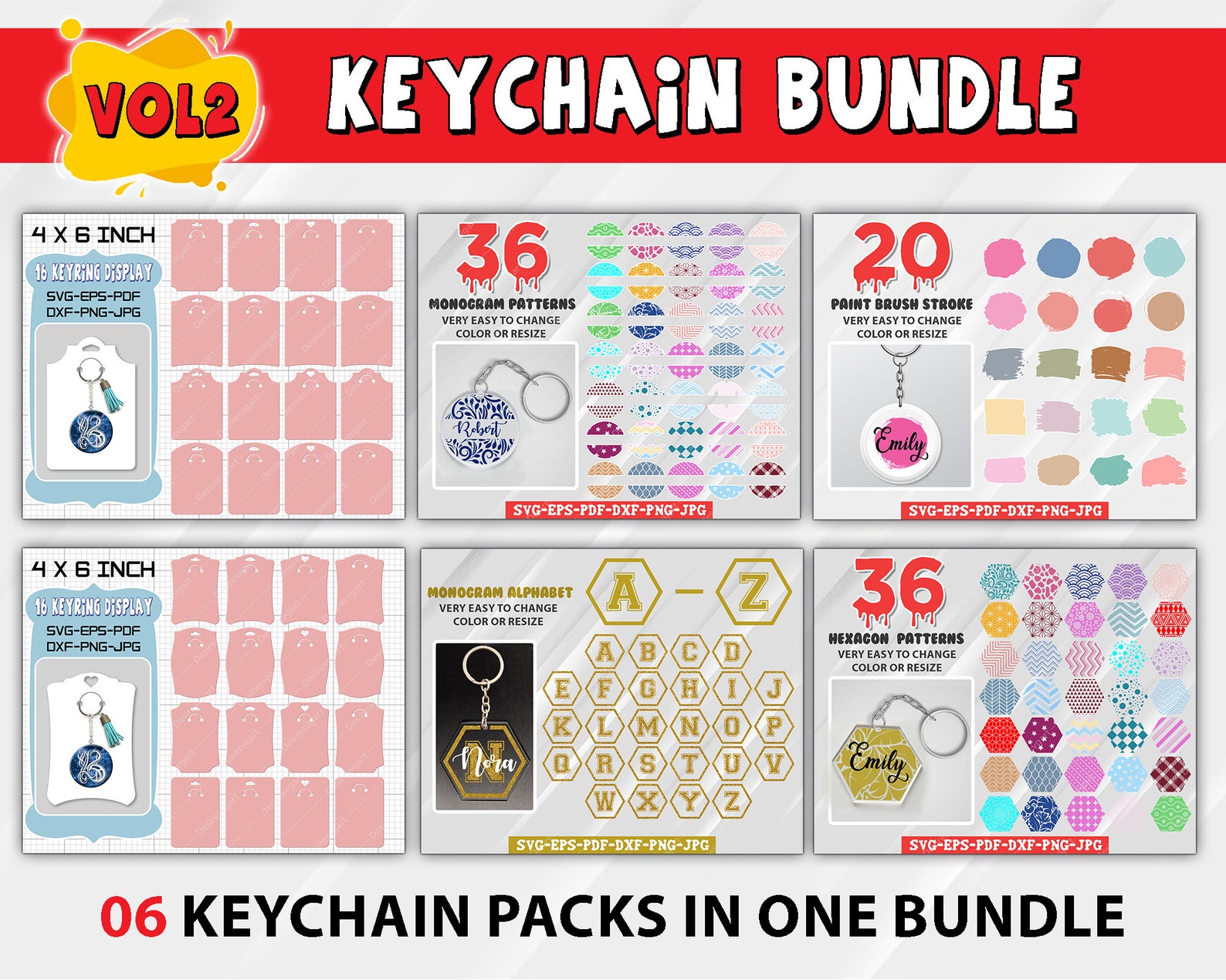 Download Keyring Display Card bundle Keychain SVG Bundle Keychain ...