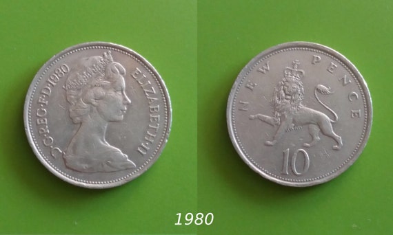 イギリス新ペンス、10新ペンス、1968年、1969年、1975年、1976年