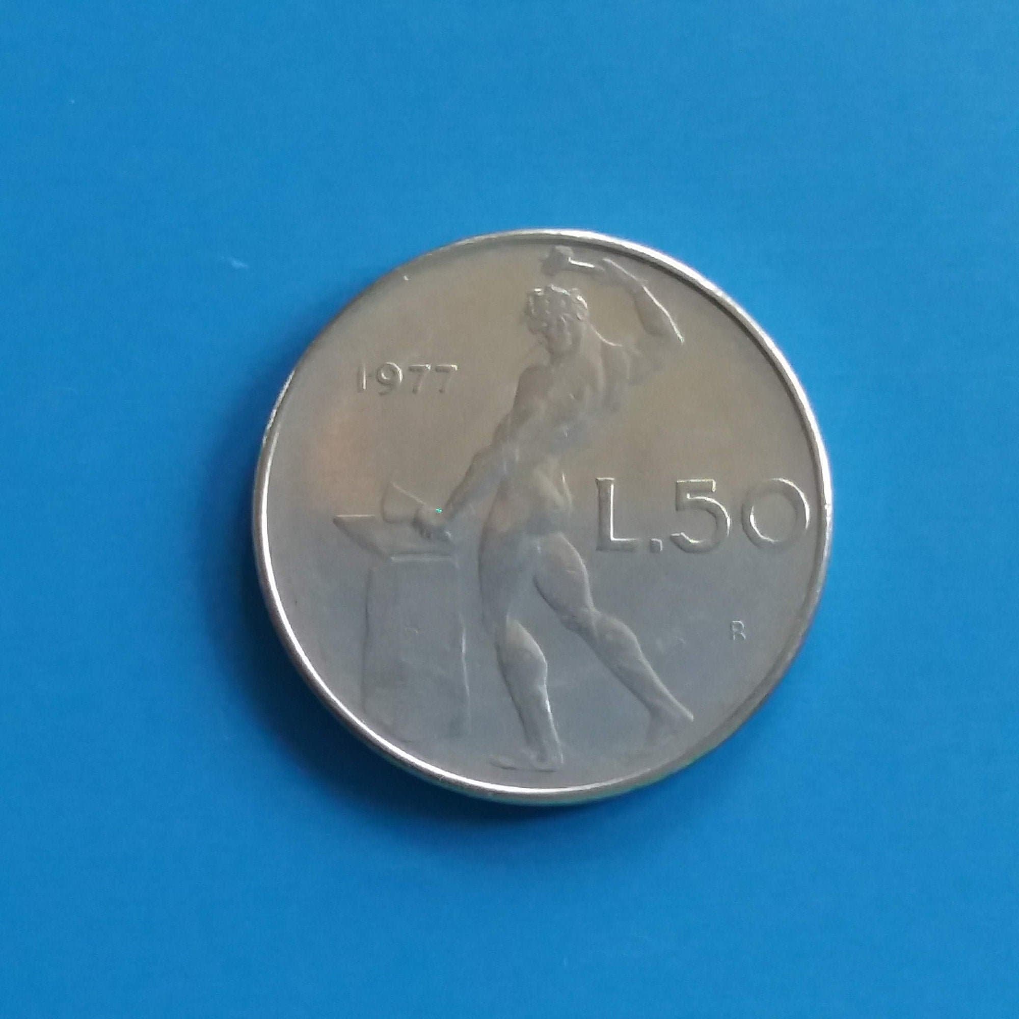イタリア 50 リラ、1963 年、1974 年、1976 年、1977 年、1979 年