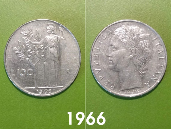 イタリア 100 リラ、1963 年、1964 年、1966 年、イタリアの