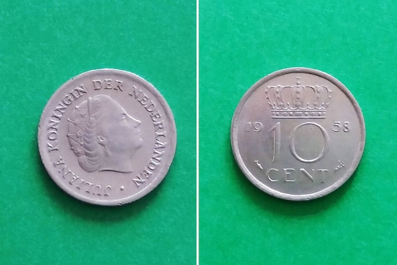 オランダ 10 セント、1958 年、1963 年、1965 年、1973 年、1974 年