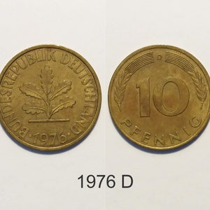 ドイツの10ペニヒ、1950年のドイツのコイン、ドイツの