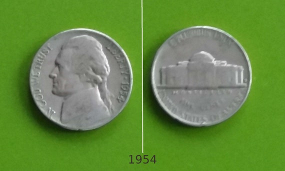 1941 年、1948 年、1951 年、1954 年の米国 5 セント硬貨、トーマス