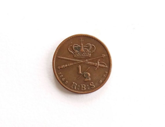 Denmark 1/2 Rigsbankskilling 1842 Antique 182 Year Old Coin, King