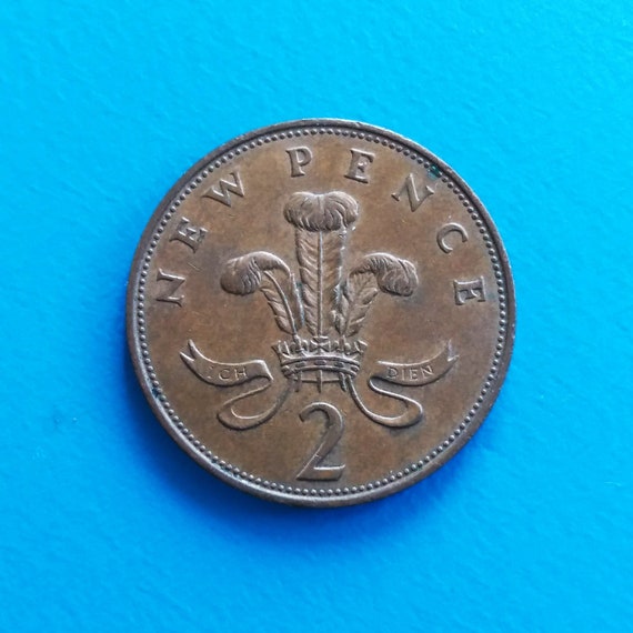 Great Britain, New Pence, 2 Pence, 1971, 1977, Vintage Coins