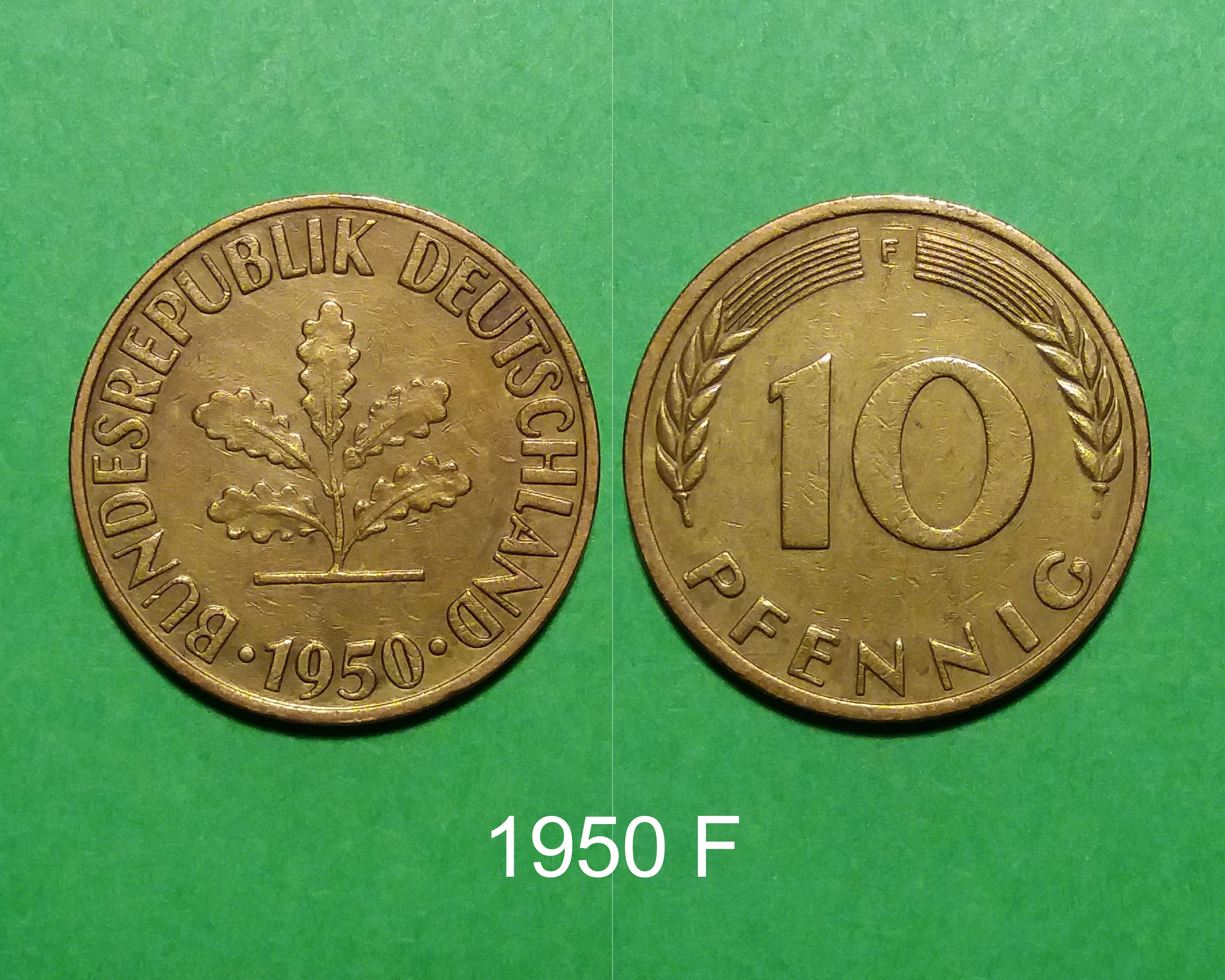 1950年 ドイツ 5ペニヒ 硬貨 Yahoo!オークション -「5ペニヒ」(硬貨) (貨幣)の落札相場・落札価格