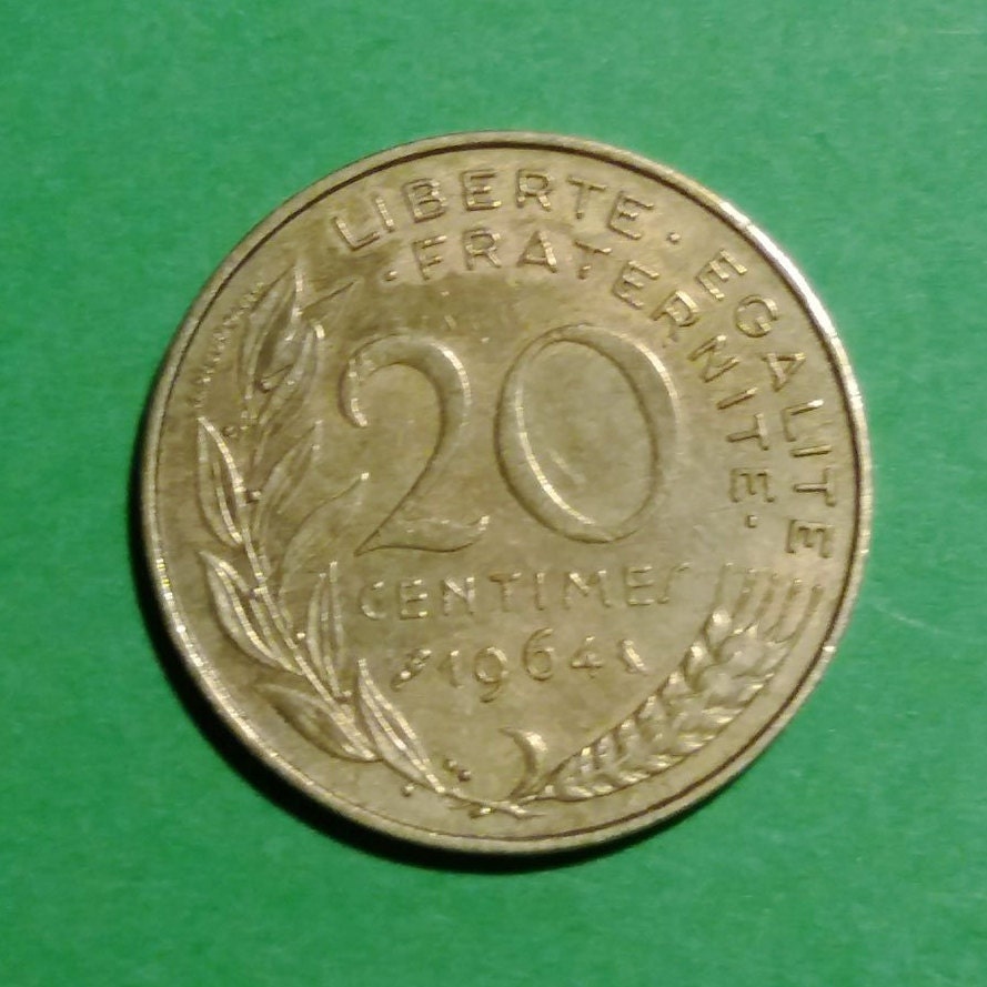 Pièce De 20 Centimes De Franc 1964