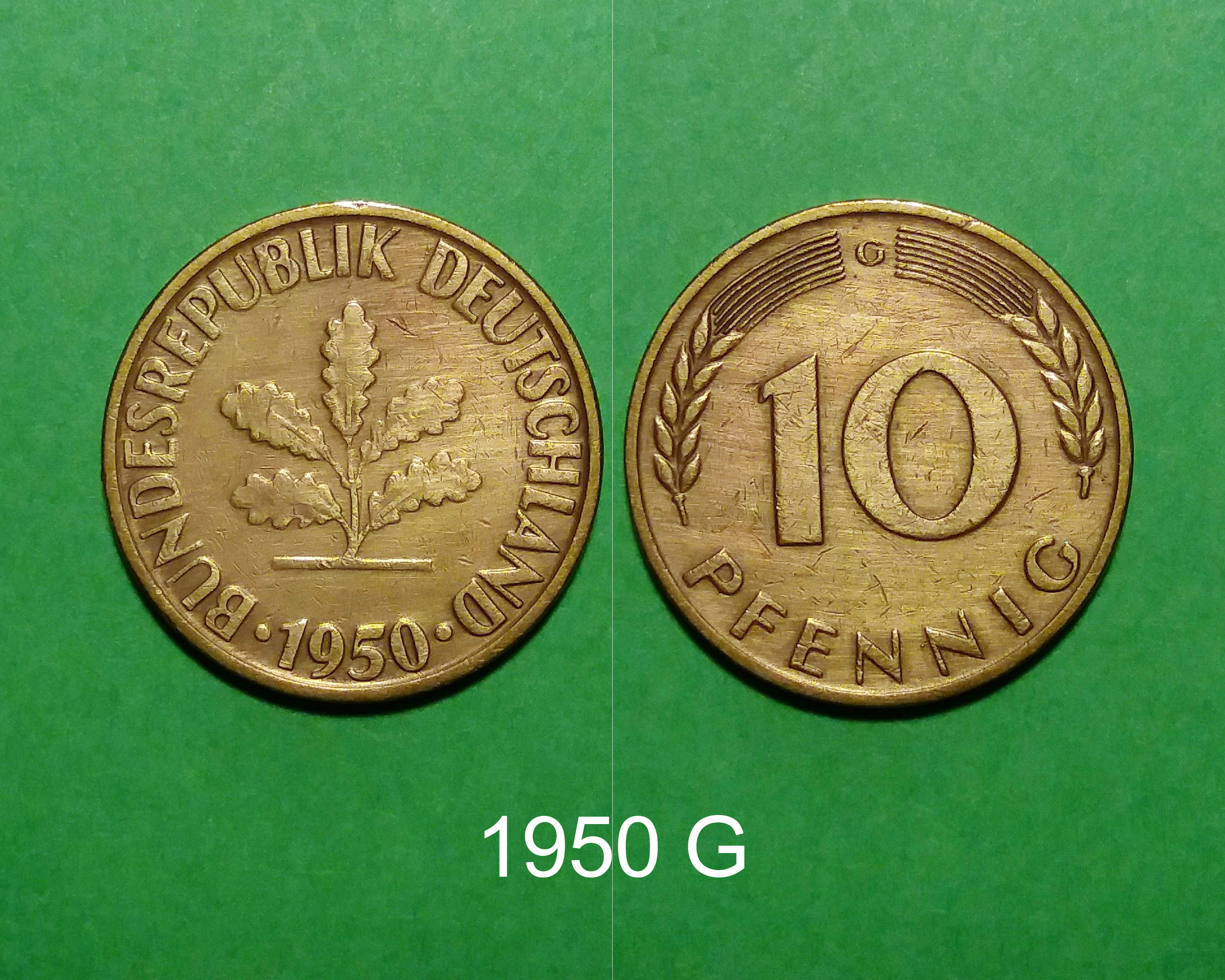 ★決算特価商品★ ドイツの10ペニヒ、1950年のドイツのコイン、ドイツの コレクション