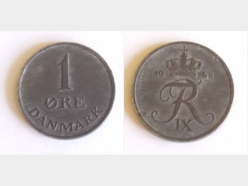 Danish 1 Ore 1958 1959 1960 1961 1962 1963 1964 1965. | Etsy