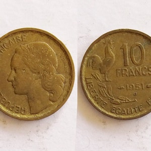 10 Francs 1951 - Etsy Canada