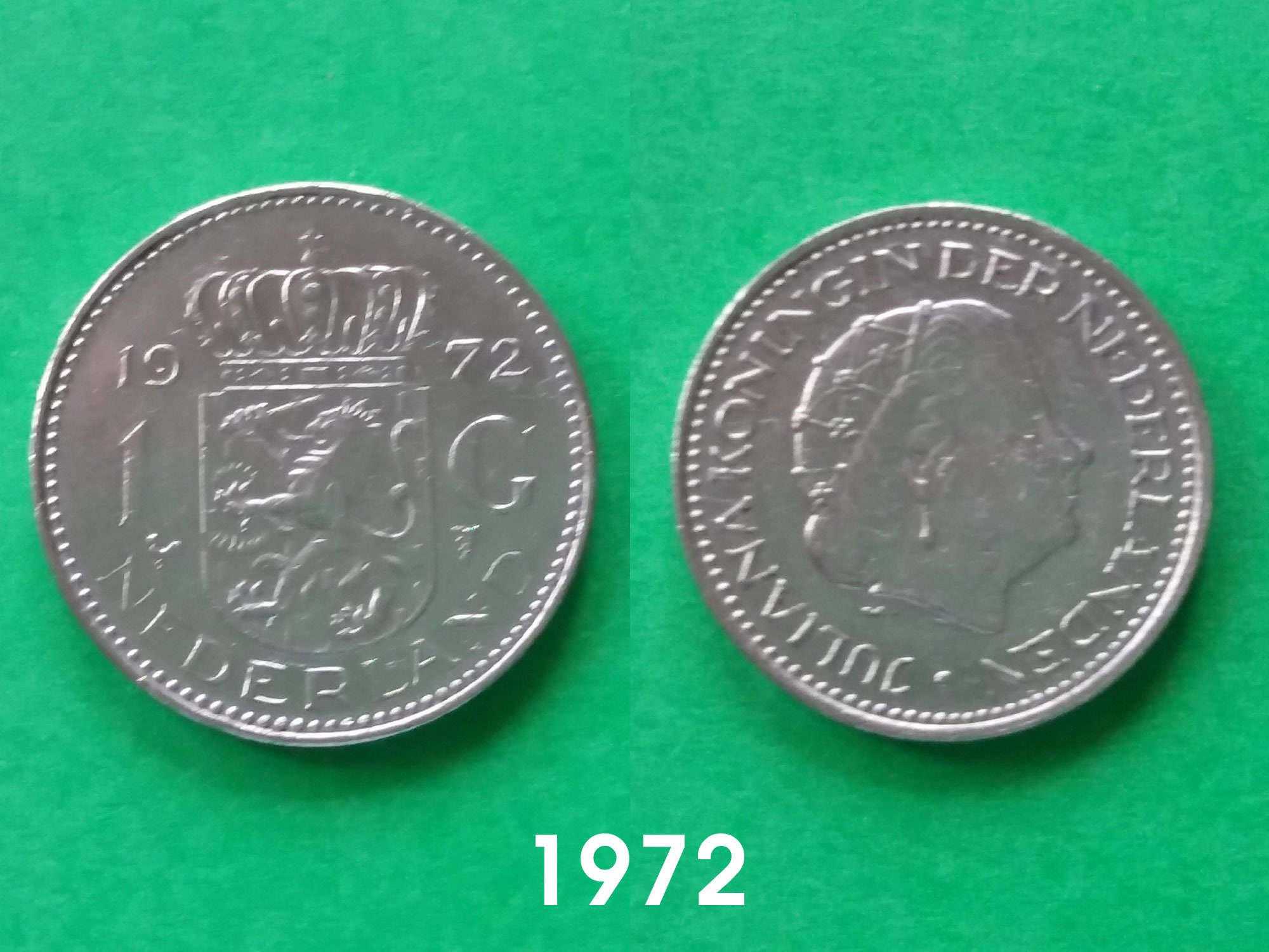 Dutch 1 Gulden From 1967, 1972, 1973, 1975, 1980 - Juliana, Coin