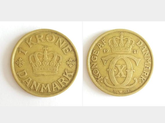 デンマーク 1 クローネ 1940 年、1941 年 - デンマークのヴィンテージ